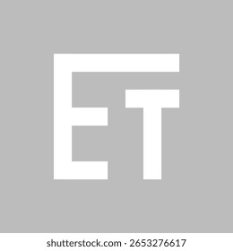 LETRA ET QUADRADO LOGOTIPO EXCLUSIVO