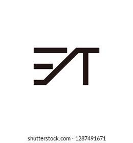 et letter vector logo