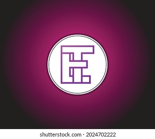 et logo design template letter logo mark