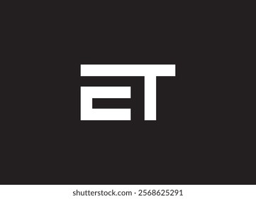 ET Logo Design Template Vector Graphic Branding Element.
