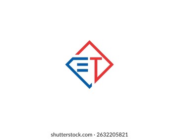 ET logo design vector icon template