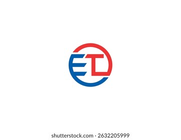 PLANTILLA de icono de Vector de diseño de logotipo ET