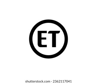 ET logo design vector template
