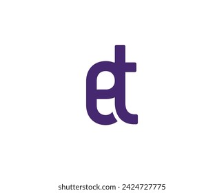 ET logo design vector template