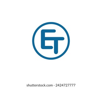 ET logo design vector template