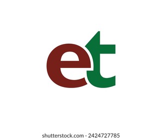 ET logo design vector template