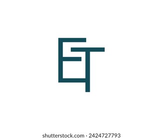 ET logo design vector template