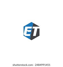 ET logo design vector template