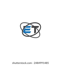 ET logo design vector template