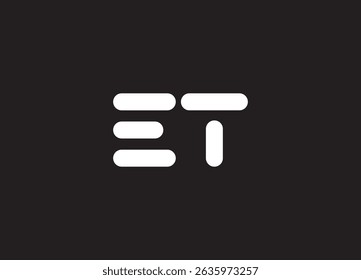 ET logo desing and monogram logo
