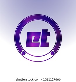 ET Logo, Metal Logo, purple Logo, Monogram