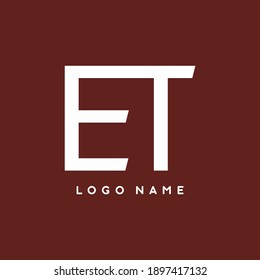 Plantilla de logotipo del vector de fusión ET para marca comercial