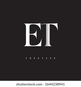 ET Monogram Logo Minimal Elegant Letter mark for Luxury, Fashion   Creative Brands	
