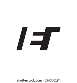 ET negative space letter logo