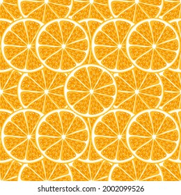 et of parts of orange, tangerine. Half, slice and wedge of orange fruit isolated on white background. Cartoon style. Vector illustration.
