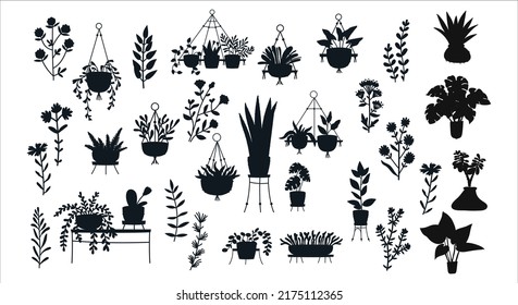 5,760 Hanging plant silhouette Images, Stock Photos & Vectors ...