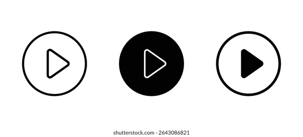 et of play buttons. Video or music player user interface. Vector illustration. 