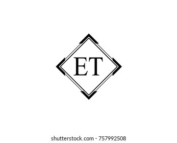 et square shape vintage logo