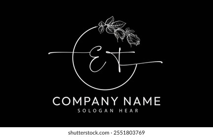 ET T E initial signature logo template vector logo 