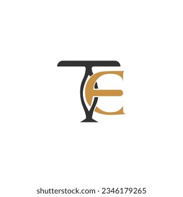 ET, TE, Abstract initial monogram letter alphabet logo design