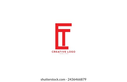 ET TE Abstract initial monogram letter alphabet logo design