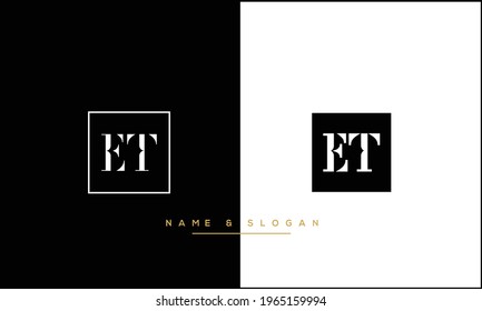ET ,TE Abstract Letters Logo Monogram