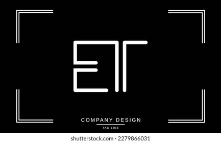 ET, TE, Logos für abstrakte Buchstaben