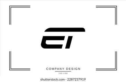 ET, TE, Abstract Letters Logo Monogram