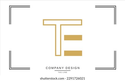ET TE, Logo-Monogramm abstrakter Buchstaben