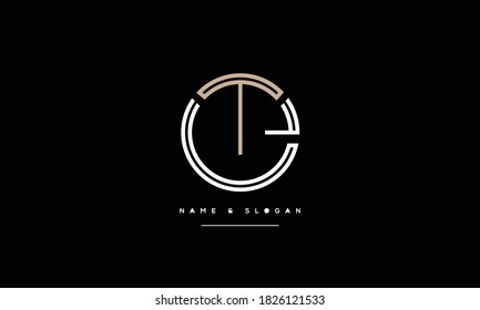 ET ,TE ,E ,T  Abstract Letters Logo Monogram