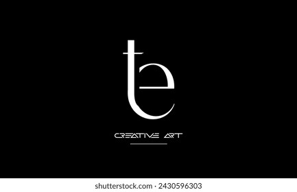 ET, TE, E, T Abstrakte Buchstaben Logo-Monogramm