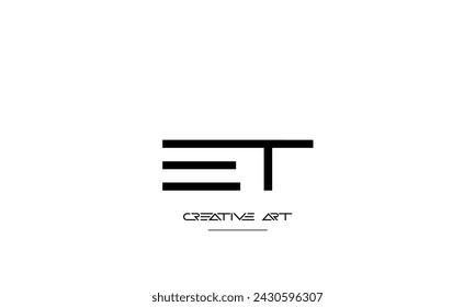 ET, TE, E, T Abstrakte Buchstaben Logo-Monogramm