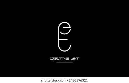 ET, TE, E, T Abstrakte Buchstaben Logo-Monogramm