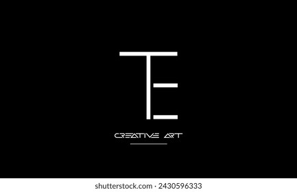 ET, TE, E, T Abstrakte Buchstaben Logo-Monogramm