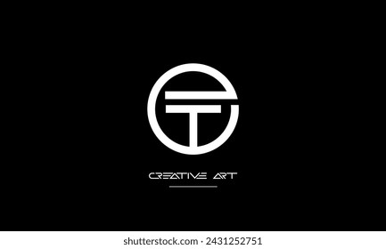 ET, TE, E, T abstract letters logo monogram