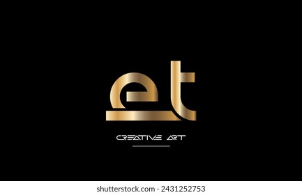 ET, TE, E, T Abstrakte Buchstaben Logo-Monogramm