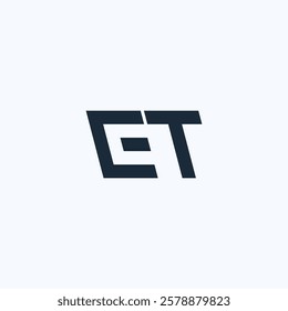 ET, TE, E, T abstract letters logo monogram