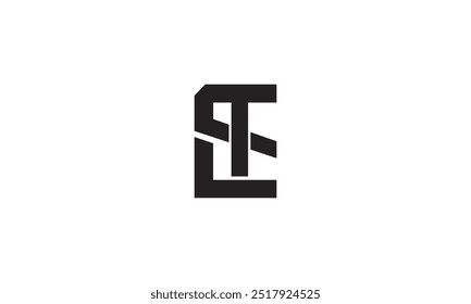 et te initial logo design vector, ET, TE Logo Monogram Design