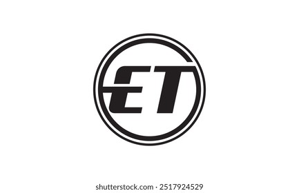 et te initial logo design vector, ET, TE Logo Monogram Design