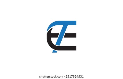 et te initial logo design vector, ET, TE Logo Monogram Design