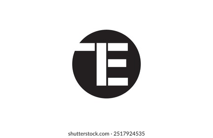 et te initial logo design vector, ET, TE Logo Monogram Design