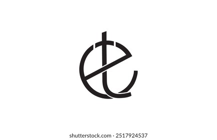 et te initial logo design vector, ET, TE Logo Monogram Design