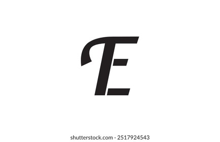 et te initial logo design vector, ET, TE Logo Monogram Design