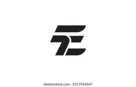 et te initial logo design vector, ET, TE Logo Monogram Design