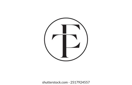 et te initial logo design vector, ET, TE Logo Monogram Design