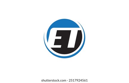 et te initial logo design vector, ET, TE Logo Monogram Design