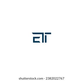 ET, TE letter logo design template elements. Modern abstract digital alphabet letter logo.