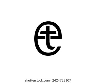 ET TE logo design vector template