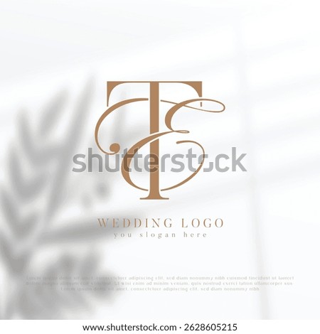 ET, TE Wedding Letters Logo Monogram