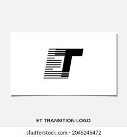 VECTOR DE DISEÑO DE LOGOTIPO DE TRANSICIÓN ET